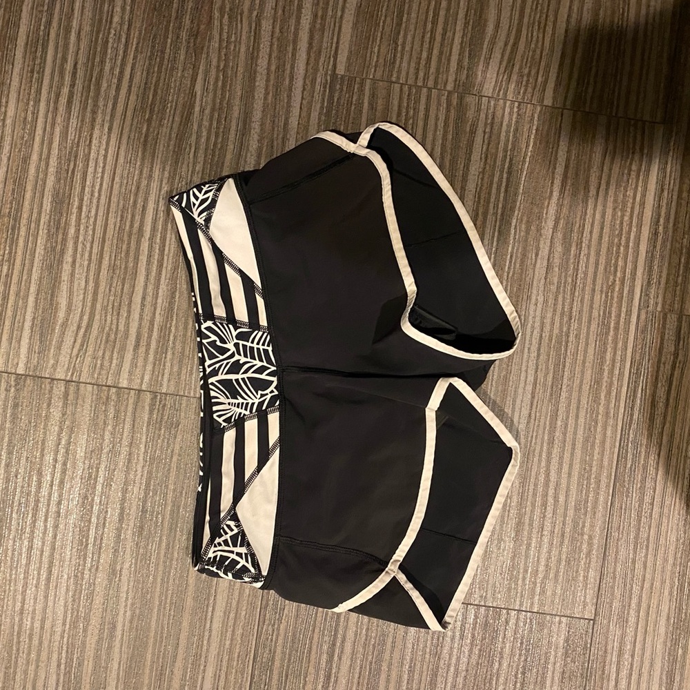 Lululemon Black & White Running Shorts